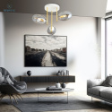 EMIBIG - nowoczesna lampa sufitowa ARGO 3 biała/grafit