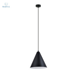 EMIBIG - nowoczesna, loftowa lampa wisząca REBEL 1 czarna/biała