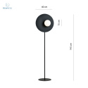 EMIBIG - nowoczesna, skandynawska lampa podłogowa OSLO, czarny/biały