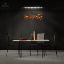 GIE EL - designerska, loftowa lampa sufitowa VILINE 2 czarno-rdzawa