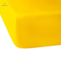 Darymex - Prześcieradło satynowe z gumką żółte 180x200 cm