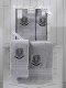 Karna Home - zestaw ręczników bawełnianych PAMES light grey (50x90 cm)+(70x140 cm)