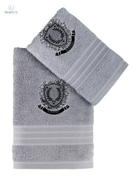 Karna Home - zestaw ręczników bawełnianych PAMES light grey (50x90 cm)+(70x140 cm)