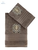 Karna Home - zestaw ręczników bawełnianych PAMES milky brown (50x90 cm)+(70x140 cm)