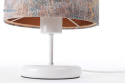 BPS Koncept - lampa stołowa z abażurem boho PORTLAND 0Q0s-C-001w - biała