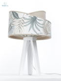 BPS Koncept - lampa stołowa/nocna z abażurem BOHO MISKANT PALM, biała