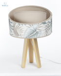BPS Koncept - lampa stołowa/nocna z abażurem BOHO MISKANT PALM, drewno