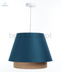 BPS Koncept - lampa wisząca z abażurem boho juta SENSEI II, niebieski
