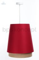 BPS Koncept - lampa wisząca z abażurem boho juta SENSEI III, czerwona