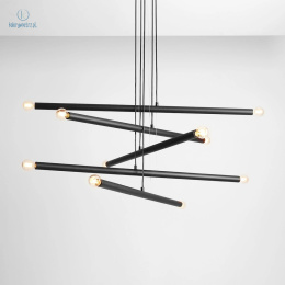 ARTERA - nowoczesna, designerska lampa wisząca TUBO 10 BLACK