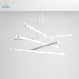 ARTERA - nowoczesna, designerska lampa wisząca TUBO 10 WHITE