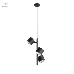 ARTERA - nowoczesna lampa wisząca typu spot BOT 3 VERTICAL, czarna