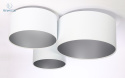 BPS Koncept - nowoczesna lampa sufitowa/plafon trio BEVIN, biała/srebrna