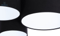 BPS Koncept - nowoczesna lampa sufitowa/plafon trio FLOJD, czarna/biała