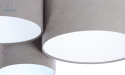 BPS Koncept - nowoczesna lampa sufitowa/plafon trio BLER, szara/biała
