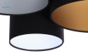 BPS Koncept - nowoczesna lampa sufitowa/plafon trio GILLIAN, czarna/3 kolory