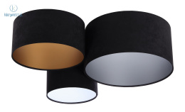BPS Koncept - nowoczesna lampa sufitowa/plafon trio ZELTAR, czarna/3 kolory