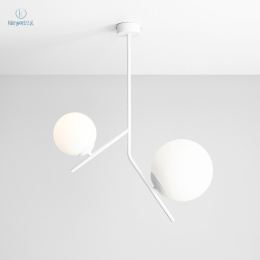 ARTERA - nowoczesna, skandynawska lampa sufitowa GALLIA 2 WHITE
