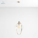 ARTERA - nowoczesna, skandynawska lampa wisząca AURA GOLD TRANSPARENT