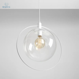 ARTERA - nowoczesna, skandynawska lampa wisząca AURA WHITE TRANSPARENT