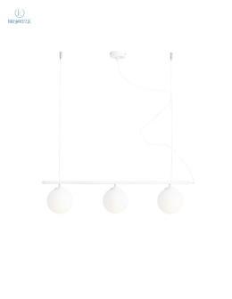ARTERA - nowoczesna, skandynawska lampa wisząca BERYL 3 GLASS WHITE