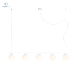 ARTERA - nowoczesna, skandynawska lampa wisząca BERYL 5 GLASS WHITE