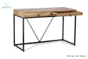 UNIQUE - loftowe, industrialne biurko NORTES, 120x50 cm czarne