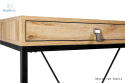 UNIQUE - loftowe, industrialne biurko NORTES, 120x50 cm czarne