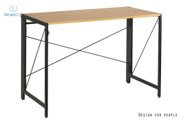 UNIQUE - loftowe, składane biurko QUICK GOLDEN TEAK, 110x55 cm czarne