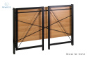 UNIQUE - loftowe, składane biurko QUICK GOLDEN TEAK, 110x55 cm czarne