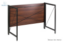 UNIQUE - loftowe, składane biurko QUICK WALNUT, 110x55 cm czarne