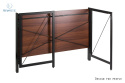 UNIQUE - loftowe, składane biurko QUICK WALNUT, 110x55 cm czarne