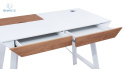 UNIQUE - nowoczesne biurko CLEO, 110x55 cm białe