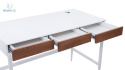 UNIQUE - nowoczesne biurko DORIS, 110x55 cm białe