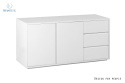 UNIQUE - nowoczesne biurko z szafką TIVANO, 120x60 cm białe