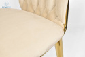 FERTONE - stylowe krzesło glamour z welurem IRIS, beżowe/złote