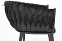 FERTONE - stylowe krzesło glamour z welurem ROSA, czarne