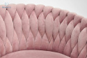 FERTONE - stylowe krzesło glamour z welurem ROSA, różowe/złote
