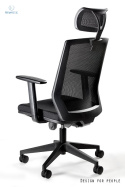 UNIQUE - nowoczesny fotel biurowy obrotowy ESTA, czarny