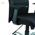 UNIQUE - nowoczesny fotel biurowy obrotowy BLACK ON BLACK, czarny