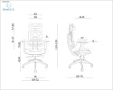 UNIQUE - nowoczesny fotel biurowy obrotowy ERGOTECH, czarny/chrom