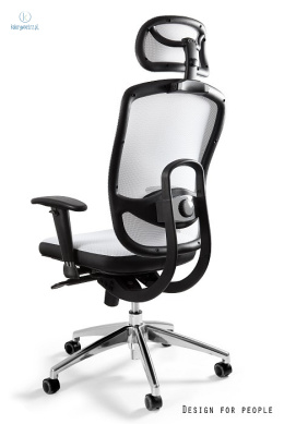 UNIQUE - nowoczesny fotel biurowy obrotowy VIP, czarny/biały