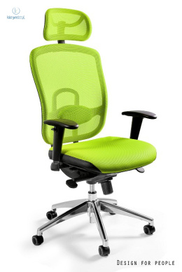 UNIQUE - nowoczesny fotel biurowy obrotowy VIP, czarny/zielony