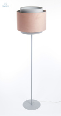 BPS Koncept - lampa podłogowa z abażurem JASMIN BEBE T, pudrowy róż/szary