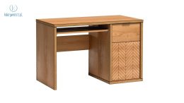 JARSTOL - klasycze biurko z wysuwaną półką na klawiaturę FONTI, 120x78 cm - kolor dąb karmel