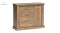 JARSTOL - klasyczna komoda jednodrzwiowa z 4 szufladami ANTICA, 114x95 cm - kolor dąb kraft złoty