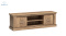 JARSTOL - klasyczna szafka RTV dwudrzwiowa z półką ANTICA XL, 162x50 cm - kolor dąb kraft złoty