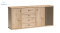 JARSTOL - nowoczesna komoda trzydrzwiowa z lamelami CALI XL, 142x85 cm - kolor dąb artisan