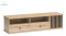 JARSTOL - nowoczesna szafka RTV stojąca z lamelami CALI XL, 160x43 cm - kolor dąb artisan