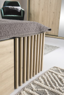 JARSTOL - nowoczesne łóżko ze stelażem i lamelami CALI, 160x200 cm - kolor dąb artisan